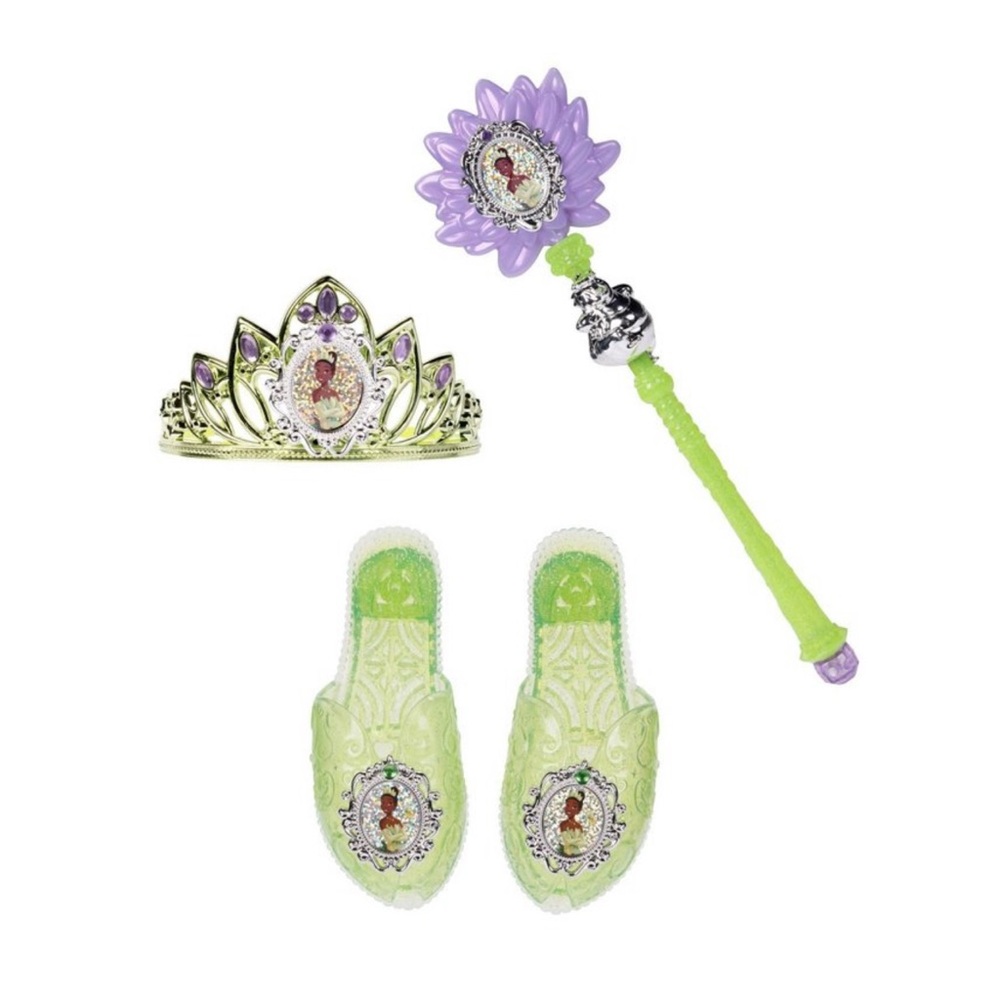 Disney Princess Tiana Collection - Green and Sparkly Set - Like New - Picture 4 of 9